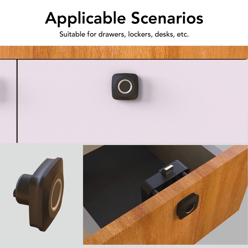 Fingerprint Cabinet Lock Battery Powered Keyless Smart Biometric Cabinet Lock