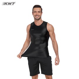 KMT Wetsuit Vest Men, Sleeveless Wetsuits Upgrade CR Neoprene 2mm Wet Suit for Water Sports Kayaking Swimming Surfing Snorkeling Diving, Pull Over 3X-Large