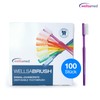 Wellsamed Wellsabrush Pack of 100 Disposable Toothbrushes Impregnated with Toothpaste