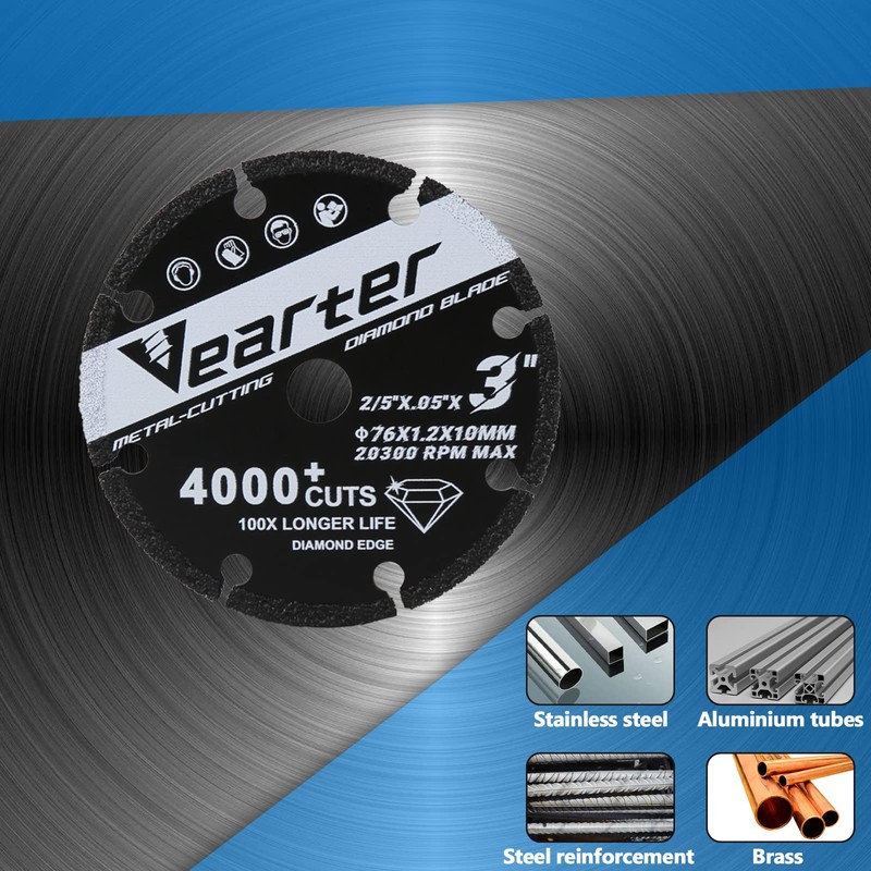 Vearter Diamond Cutting Wheel 76mm x 10mm (3 x 2/5")