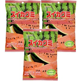Kasugai Watermelon Gummy Candy 3.77oz (3 Pack)