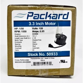 Broan 3.3" Exhaust Vent Fan Motor For Nutone Broan 86933 86933000 Emerson F33CYBNN-931