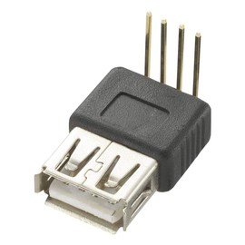 USB A Female 4 Pin 90 Degree PCB Terminals USB Ports 1 Pack - CLB-JL-8137