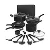 Bella 17-pc. Cookware Set in Black