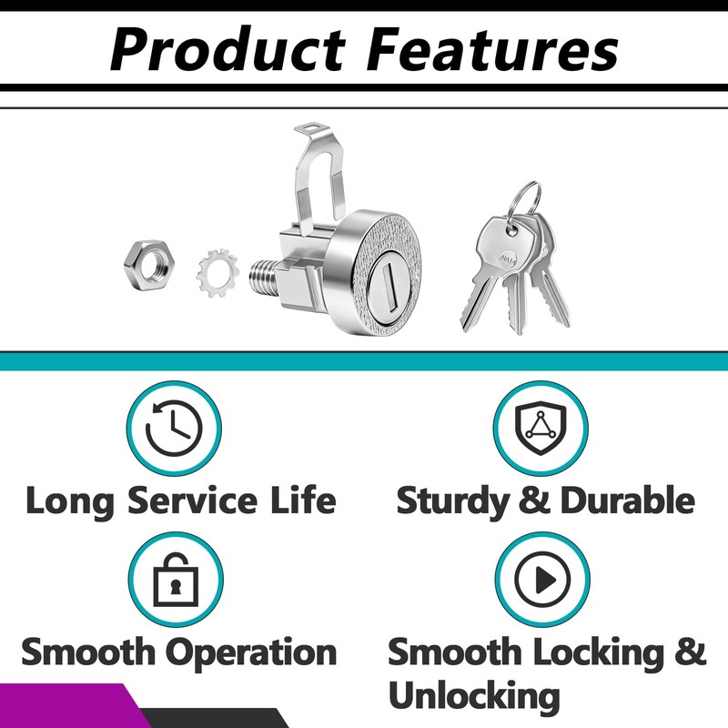 3 Set Mailbox Locks Compatible with L-1172C/C9100 Mailbox Lock |