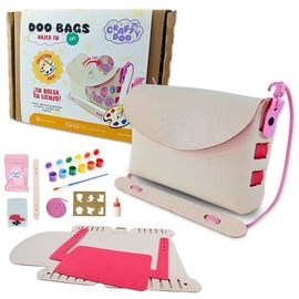 Kit DIY Arte - Crea y Pinta tu Propia Bolsa de Tela y Foamy | Manualidad Creativa para Niñas | Incluye Accesorios Sorpresa y Todo lo Necesario para Ar