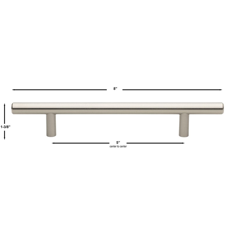 GlideRite Hardware 5008-128-SS-1 5 inch CC 8 inch Long Solid