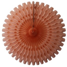 3-Pack 26 Inch Extra-Large Honeycomb Tissue Paper Party Fan Decoration (Peach - Classic Pastel)