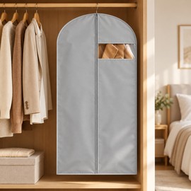 Garment Bags for Hanging Clothes – Zippered Dust Covers for Suits, Dresses and Coats in Closet Storage
