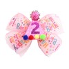 2nd Birthday Hair Bow for Girls, Hot Pink Hair Clip