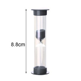 3 Minutes Kids Sand Timer Suitable for Children Brushing Their Teeth (Black, Size: 3 Minutes)