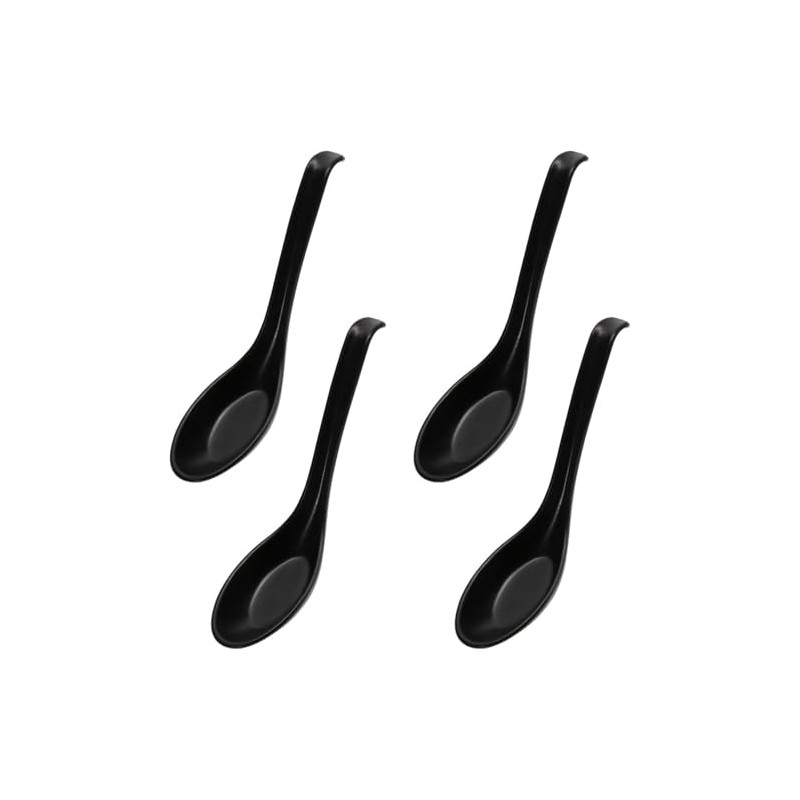 4 Pieces Soup Spoons, Plastic Soup Spoon, Wonton Soup Spoon