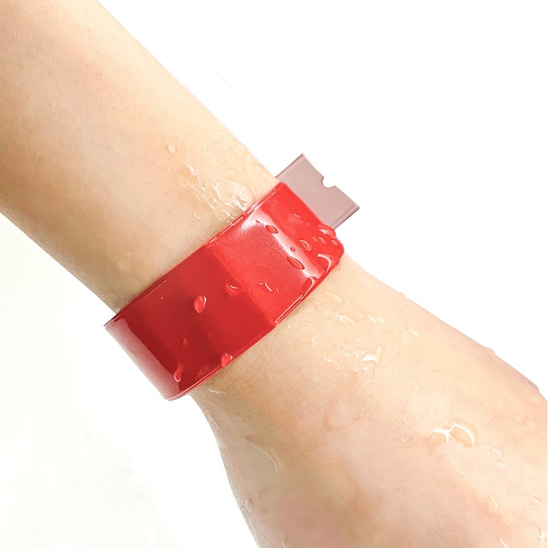 Ouchan Plastic Wristbands Red- 500 Pack Wristbands for Events Club