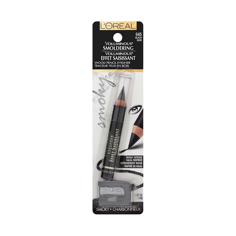 L'Oreal Voluminous Smoldering Liner, Black [645] 0.09 oz (Pack of