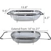 6 Quart Stainless Steel Fine Mesh Oval Strainer Basket with