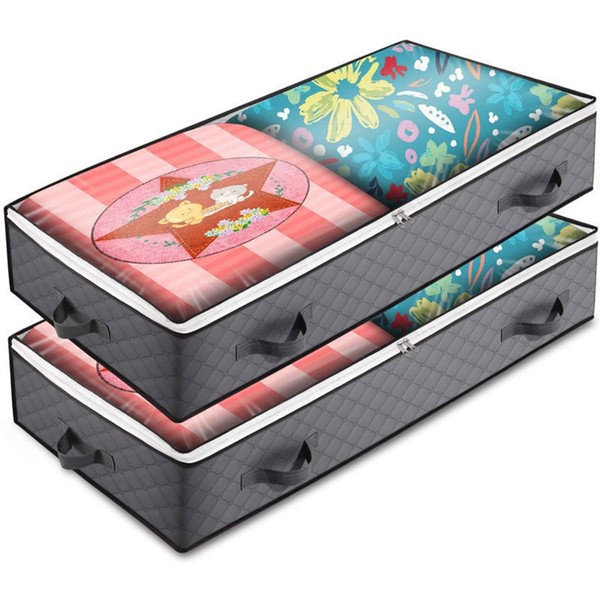 Coyanyu Pack of 2 90 L Underbed Storage Box with