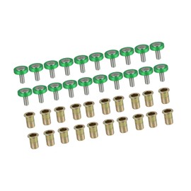 A ABSOPRO 20pcs Motorcycle Green Fender Bumper Washer Bolt Nut Kit Fastener Item Replacement