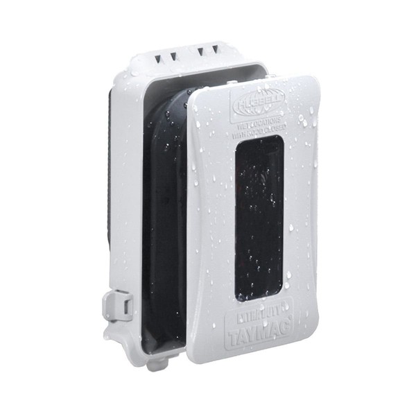TayMac ML500W Single-Gang Mount 16-in-1 Flat Nonmetallic Weatherproof Vertical/Horizontal, 1-Pack,