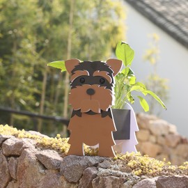 Suitchoi Yorkshire Terrier Gifts, Yorkshire Terrier Decor Birthday or Christmas,Yorkshire Terrier Dog Planter Flower Pots for Outdoor Garden,Plant Container Holder Small Yorkshire Terrier