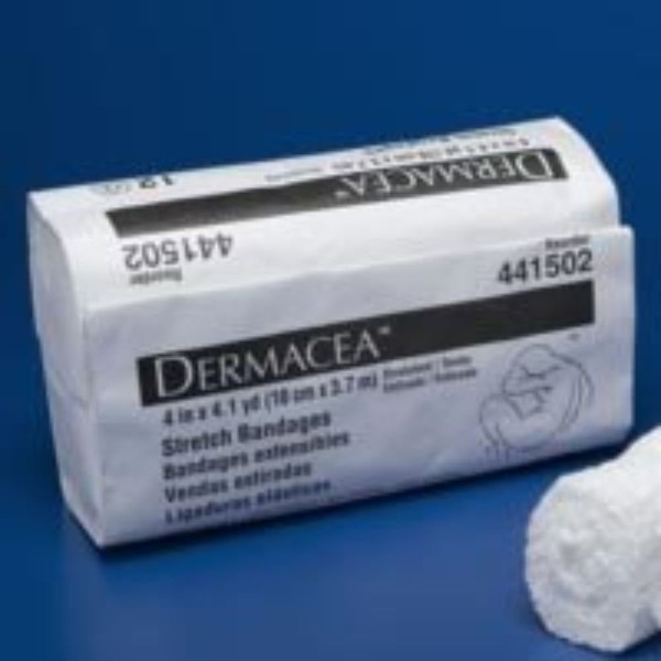COVIDIEN Stretch Bandage Roll Dermacea Cotton / Polyester Blend 4 X 4.1 Ydard Sterile (#441506, Sold Per Pack)