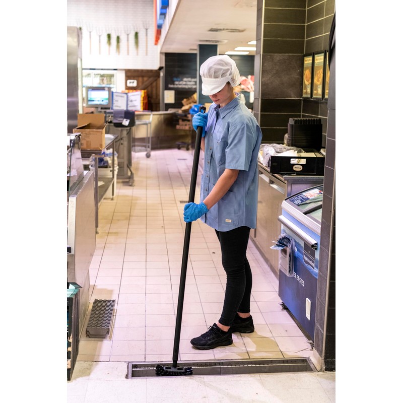 Vikan 70379 Brush,Tank,Stiff,5.5",PP/PBT,Black