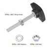 sourcing map 8pcs Tee Wing Knobs M6 x 50mm Metric