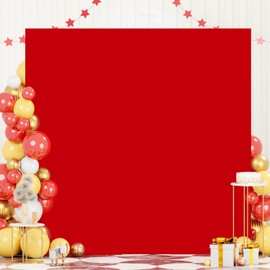 FOTSHARER Wedding Arch Cover Red 6.6 x 6.6FT Square Arch Backdrop Cover for Metal Arch Frame Spandex Fitted Square Backdrop Cover Arch Stand Cover for Birthday Baby Shower Party Supplies