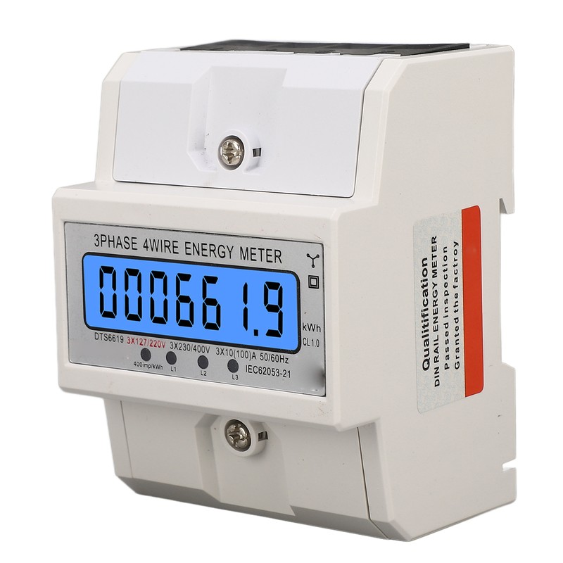 Digital Energy Meter 3 Phase 4 Wire KWh Electricity Wattmeter