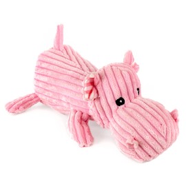 Giftable World Dog, Safari and Bug Pet Plush Toy with Squeaker (Lying Rhino, Hippo, Elephant)