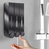 Liquid Soap Dispenser Wall Mount, 2 Chamber Bathroom Shower Pump