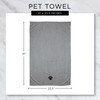 Bone Dry Pet Grooming Towel Collection Absorbent Microfiber X-Large, 41x23.5",