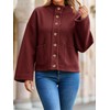 Cicy Bell Womens Chunky Knit Cardigan Sweaters Button Down Mock