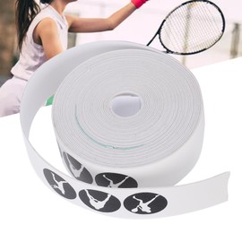 Tennis Racket Head Tape, 5m/16.4ft Racket Guard Head Protection Tape Anti Scratch , Racket Head Frame Guard PU Sticker, Racquet Head Tape Lightweight, for Outdoor Pickleball Paddle Racket(White)