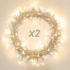 LIOPEED 2 Pack 22.6ft 66 Led Battery Powered String Lights,