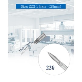 100 pcs 22G 1 Inch Disposable Needle, Luer Lock Individual Package of Lab Tools Accessories, Dispensing Lab Tools, Suitable Refilling Liqui, Ink, Plant and Industrial Dispensing Accessories