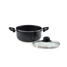 RAVELLI Italia Linea 30 - Horno holandés antiadherente con tapa de cristal (5 cuartos de galón)