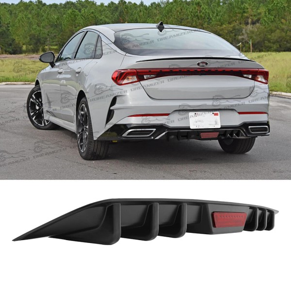 DREAMIZER Black Car Rear Bumper Diffuser Wing Lip Splitter Body
