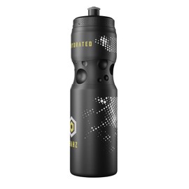 SHAHZ 2-Pack Drink Bottle 800ml, Lightweight, BPA Free Motivational Squeeze Water Bottle for Kids Exercise, Gym, Bike, Cycling, Running, and All Outdoor Sports (Carbon Black)