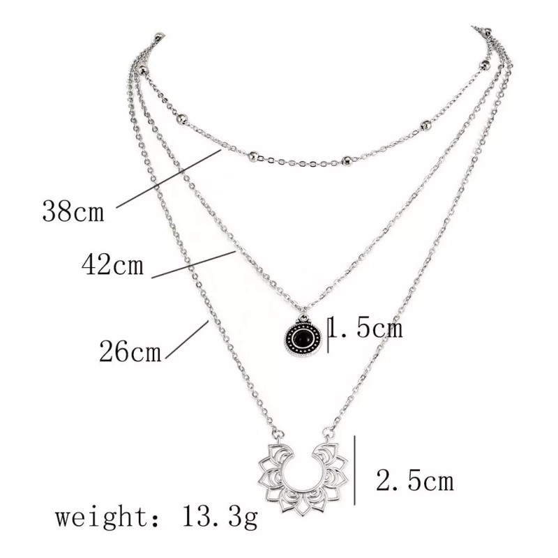Patry Collar 3 En 1 Mandala Joyería Dama Mujer Regalo