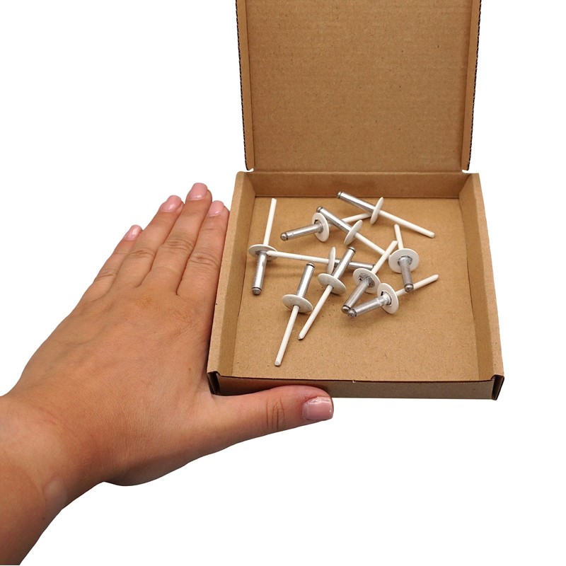 SKIR'CO (10 pcs) Large Flange Aluminium Blind Rivets 4.8 x