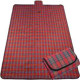 Retoo Picnic Blanket Waterproof Picnic Blanket Lightweight Compact XXL Checked Camping Blanket 180 x 150 cm for Camping, Picnic, Outdoor, Garden, Park, Beach Blanket, Ultralight Camping Mat, Seat Mat