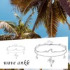 CUPENDA Wave Anklet for Women Sterling Silver Palm Tree Starfish