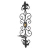 Wall Candle Holders Retro Diamond Encrusted Candlestick for Living Room