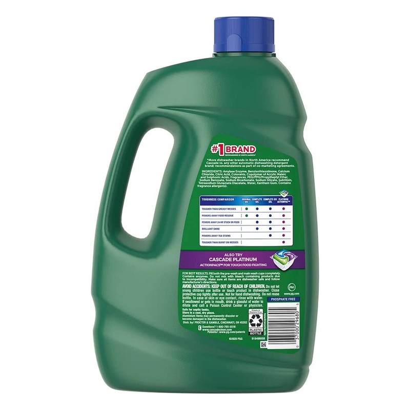 CASCADE Cascade Complete Gel and Oxi Dishwasher Detergent, 125 Fl.