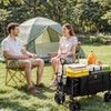 Big Wheels Collapsible Wagon Cart Foldable, Heavy Duty Beach Wagon