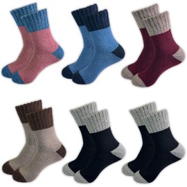 6 Pairs Alpaca Socks Wool Socks Men Women Norwegian Socks Warm Winter Socks Cuddly Socks Cosy Breathable Alpaca Socks, Colour mix1