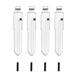 HU49 4pcs Replacement Remote Key Blade for VW T4 Flip Key Blank Uncut Metal Flip Key Replacement Part Silver