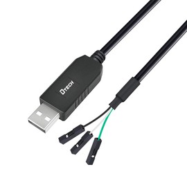 DTECH 6ft USB to TTL Serial Cable 3.3V 3 Pin TX RX Signal UART Adapter Debug Cord Compatible with Windows 11 10 8 7 Linux MAC OS Genuine FT232RL Chip 3Pin 3v3 2.54mm Dupont Female Header