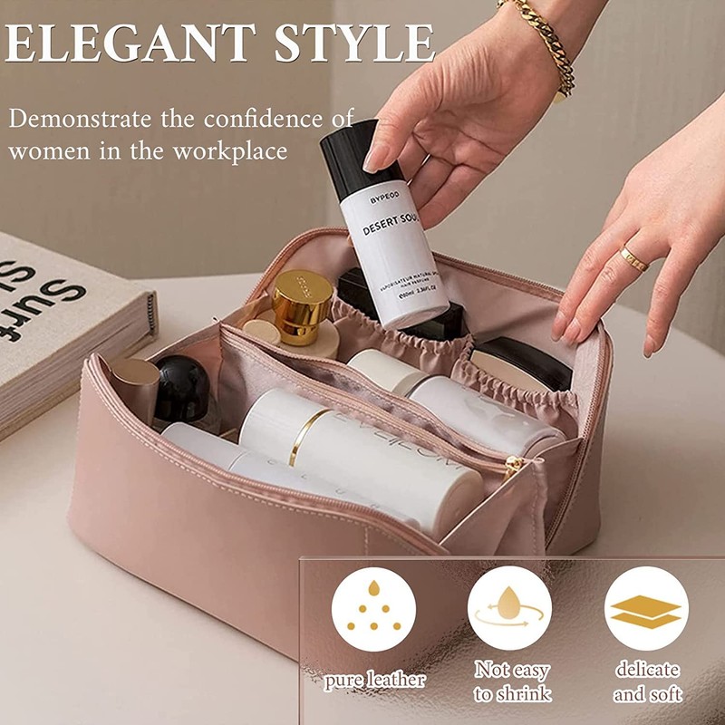 Travel Cosmetic Bag with Large Capacity, Portable Makeup Bag, Waterproof