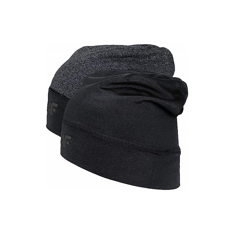 4F Unisex Beret Hat, Deep Black